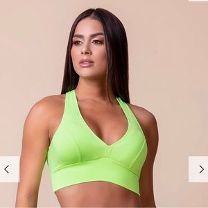 Neon green Sports bra